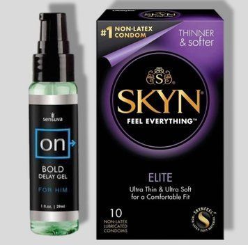SKYN Elite 10 шт + Пролонгатор Sensuva - ON Bold (29 мл) SOS5526 фото