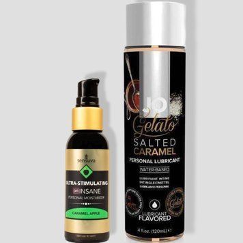 Sensuva Ultra-Stimulating On Insane Caramel Apple (57 мл) + JO GELATO Salted Caramel (120 мл) LB236 фото