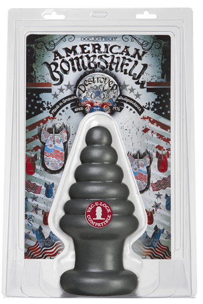 Анальна пробка для фістингу Doc Johnson American Bombshell Destroyer Gun Metal, діаметр 10,7 см SO2785 фото