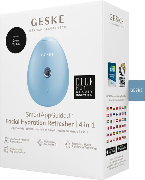 Электронный освежитель для увлажнения лица GESKE Facial Hydration Refresher 4в1 aquamarine HB0171 фото