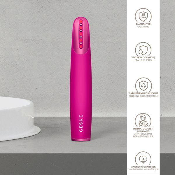 Пристрій для зміцнення і тонізації шкіри обличчя GESKE Skin Firming Wand 7в1 magenta HB0430 фото