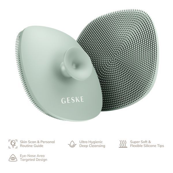 Щетка для лица GESKE Facial Brush 4в1 с держателем green HB0063 фото