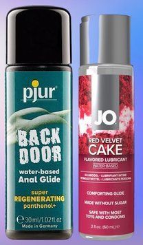 Набор лубрикантов pjur backdoor Regenerating 30 мл + JO Red Velvet Cake (60 мл) LB549 фото