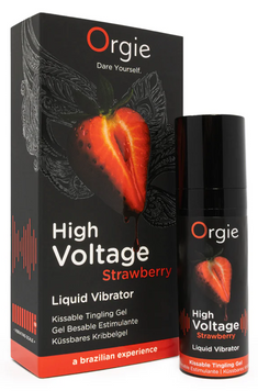 Orgie High Voltage Strawberry (15 мл) &mdash; рідкий вібратор-гель із вибуховим ефектом та смаком полуниці S3349 фото