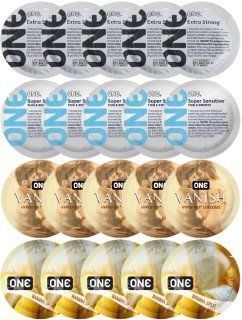 Набір з 20 шт ONE Extra strong + 𝐎𝐍𝐄 𝐒𝐮𝐩𝐞𝐫 𝐒𝐞𝐧𝐬𝐢𝐭𝐢𝐯𝐞 + ONE Vanish + ONE Banana Split SOS8181 фото