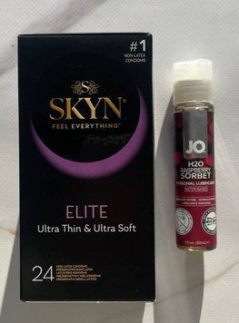 Набір SKYN Elite 24шт + Змазка System JO H2O &mdash; Raspberry Sorbet (30 мл) SOS2161 фото