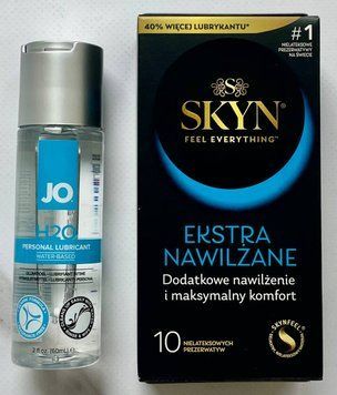Комплект Skyn Extra Lube 10 шт + Лубрикант  System JO H2O ORIGINAL (60 мл) SOS2993 фото