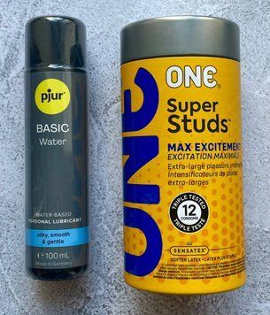 Набор ONE Super Studs 12 шт. - Лубрикант pjur Basic waterbased 100 мл. SOS2608 фото