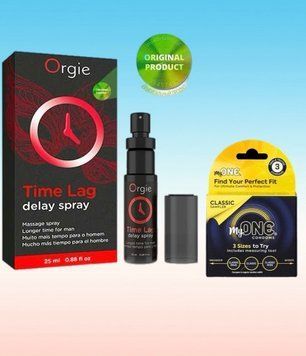 Пролонгатор для мужчин Time Lag, 25 мл. ORGIE+ My ONE Classic Sampler 3 шт SOS6677 фото