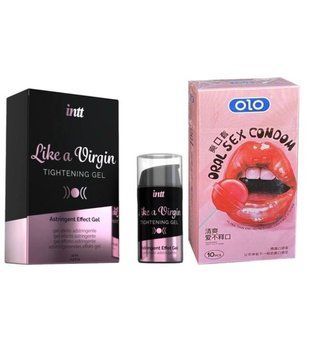 Olo Ultrathin Oral Sex + Гель для сужения  Intt Like a Virgin (15 мл) SOS6350 фото