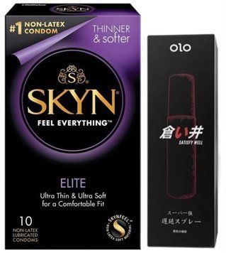 Набор из SKYN Elite 10 шт + Пролонгатор OLO Пролонгатор 5 мл Satisfy Well SOS8906 фото