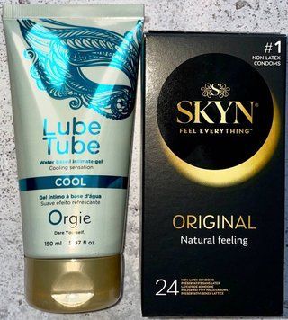 Набір SKYN ORIGINAL NON-LATEX 24 ШТ + LUBE TUBE COOL, 150 мл ORGIE  &nbsp;SOS1117 фото