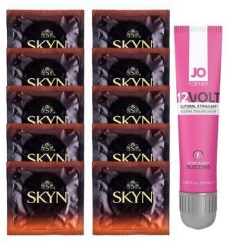 Комплект Skyn Warming 10 шт + JO 12VOLT Gel 10 мл SOS14196 фото