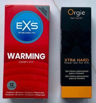 Комплект EXS Warming 12 шт &ndash; Гель для стимуляции Orgie Xtra Hard Power Gel For Him, 50 мл SOS3621 фото