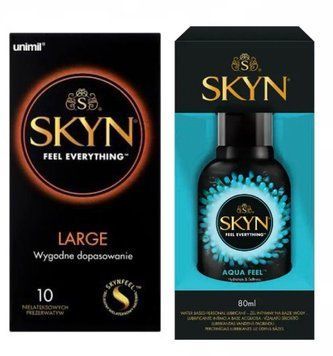Комплект SKYN Large 10 шт + Лубрикант SKYN AQUA FEEL, 80 мл SOS1142 фото
