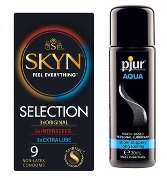 Суперсет Skyn Selection 9 шт та Лубрикант Pjur Aqua 30 мл sos114 фото