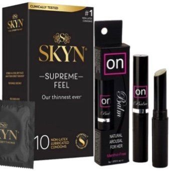 Набір з Skyn Supreme Feel 10 шт + бальзам Sensuva ON Arousal Balm for Her SOS10273 фото