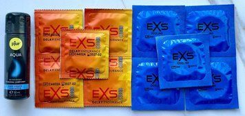 Набор EXS Delay 5 шт + EXS Cooling 5 шт + Лубрикант pjur Aqua 30 мл SOS3521 фото