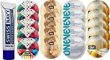 Набор из Swiss Navy Water-Based 10 мл + ONERibs + ONE Vanish + ONE Plus + ONEBanana SOS8516 фото