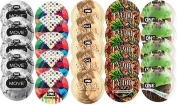 Набір з 25 шт One Move + ONE Ribs + ONE Vanish + ONE Tattoo + ONE Mint Chocolate SOS8382 фото