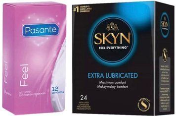 Набір з 24 шт SKYN Extra Lube + Pasante Sensitive Feel (12 шт) SOS8054 фото