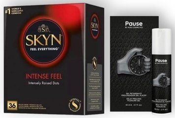 Набор из SKYN Intense Feel (36 шт) + Пролонгатор PAUSE &mdash; Nuei, 50 мл SOS8956 фото