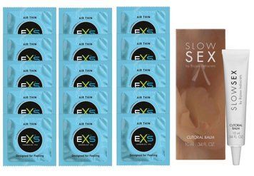 Комплект EXS Air Thin 15 шт + Bijoux Indiscrets Slow Sex Clitoral Balm SOS14816 фото