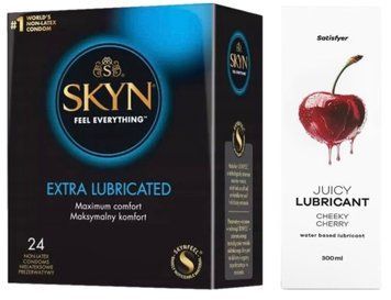 Набір Лубрикант Satisfyer Cheeky Cherry 300 мл + SKYN Extra Lube 24 шт. SOS12795 фото