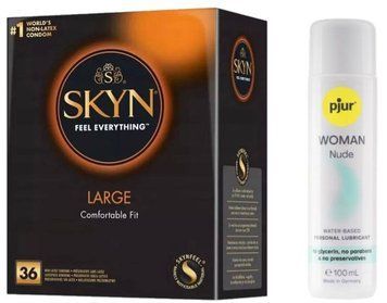 Комплект  SKYN Large 36 шт + Pjur Woman Nude 100 мл SOS13229 фото