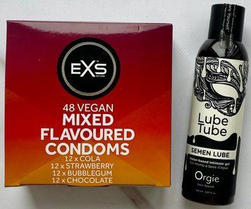 Комплект EXS Mixed Flavoured 48 шт + Лубрикант SEMEN LUBE Intimate Gel, 150 мл ORGIE SOS3221 фото