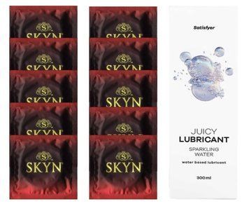 Комплект SKYN Intense Feel 10 шт. + Лубрикант Satisfyer Juicy Lubricant Sparkling Water 300 мл SOS12577 фото