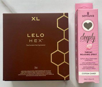 Комплект LELO HEX Respect XL 36 шт - Спрей Sensuva Deeply Love You Cotton Candy (29 мл) SOS2899 фото