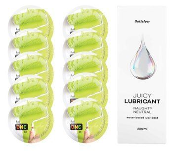 Комплект ONE Color 10 шт. + Лубрикант Satisfyer Juicy Lubricant Naughty Neutral (300 мл) SOS12375 фото