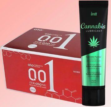 Набор OLO возбуждающие 001 (красные) 10 штук+ Лубрикант Intt Cannabis (100 мл) SOS4610 фото