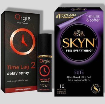 SKYN Elite 10 шт + Пролонгатор TIME LAG 2, 10 мл SOS5332 фото