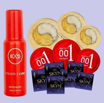 Комплект 15 шт OLO, SKYN + Лубрикант EXS Choco Strawberry Water Based 100 мл SOS4251 фото