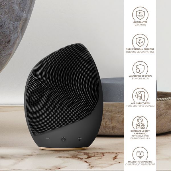 Электронная ультразвуковая щетка для лица GESKE Sonic Facial Brush 5в1 gray HB0064 фото