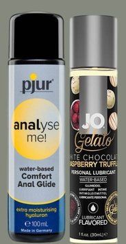 Набор лубрикантов pjur analyse me! Comfort water glide 100 мл + System JO White Chocolate Raspberry (30 мл) LB965 фото