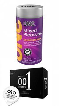 OLO Feeling Ultrathin 10 шт та ONE Mixed Pleasures 12 шт SOS649 фото