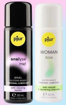 Набор лубрикантов pjur analyse me! Relaxing jojoba silicone 30 мл + pjur Woman Aloe 30 мл LB623 фото