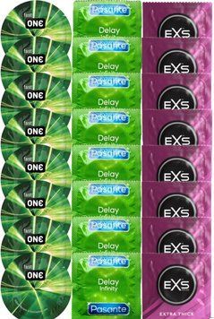 Набор 24 шт One Glowing Pleasures + Delay Infinity + EXS Extra Thick SOS7327 фото