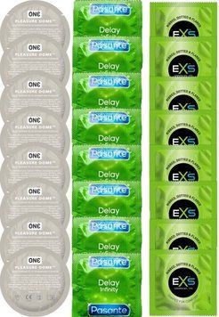Набір 24 шт ONE Pleasure Dome + Delay Infinity + EXS EXTREME 3 в 1 SOS7377 фото