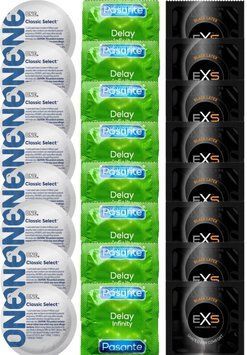 Набір 24 шт ONE Classic Select + Delay Infinity + EXS Black Latex SOS7427 фото