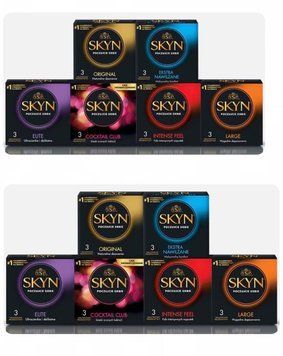 Набір All Skyn 12х3 (36 шт) : Original , Elite , Extra Lube , Large , Intense Feel , Cocktail Club SOS236 фото