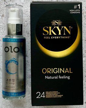 Комплект SKYN ORIGINAL NON-LATEX 24 ШТ + Лубрикант охлаждающий на водной основе OLO 60 мл SOS1118 фото
