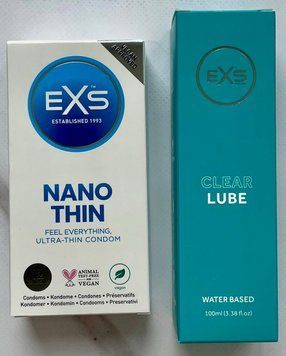 Набор EXS NANO Thin 12 шт. - Лубрикант EXS Clear Lube Water Based 100 мл. SOS3272 фото