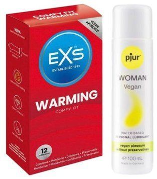 Набор EXS Warming (12 шт) + pjur Woman Vegan 100 мл SOS13480 фото