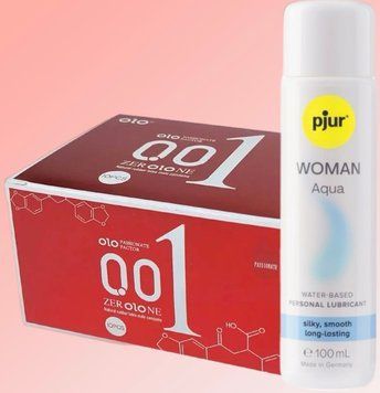 Набор OLO возбуждающие 001 (красные) 10 штук+ Лубрикант pjur Woman Aqua 100 мл SOS4611 фото