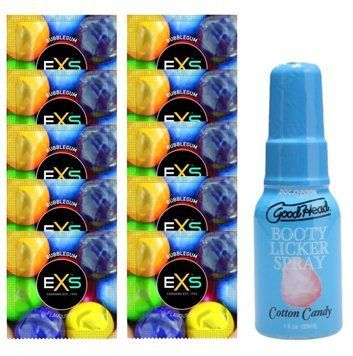EXS BUBBLEGUM 10 шт + Doc Johnson Booty Licker Spray &ndash; Cotton Candy (29 мл) SOS14022 фото