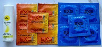 Набор EXS Delay 5 шт + EXS Cooling 5 шт + Лубрикант pjur Woman Vegan 30 мл SOS3522 фото